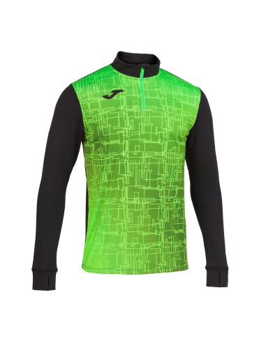 SUDADERA HOMBRE ELITE VIII NEGRO VERDE FLÚOR