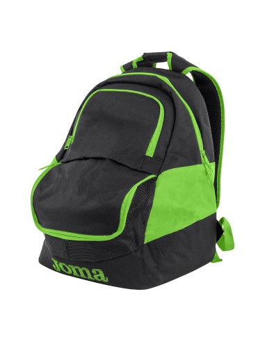 MOCHILA JOMA DIAMOND II NEGRO-VERDE FLUOR